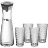 Carafe à eau BASIC 1 l + verre à eau, set de 5 pc, verre, WMF