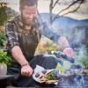 Tablier de barbecue 95 cm, noir, cuir, F.DICK