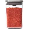 Bocal de rangement POP STEEL 1,0 l, petit carré, plastique, OXO