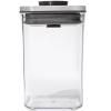 Bocal de rangement POP STEEL 1,0 l, petit carré, plastique, OXO
