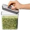 Bocal de rangement POP STEEL 1,6 l, rectangle, plastique, OXO