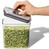 Bocal de rangement POP STEEL 2,6 l, grand carré, plastique, OXO