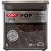 Bocal de rangement POP STEEL 2,6 l, grand carré, plastique, OXO