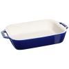 Plat à four 27 x 19 cm, bleu, céramique, Staub