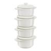 Plat à four 10 cm, set de 4, ivoire, céramique, Staub