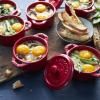 Plat à four 10 cm, set de 4, rouge, céramique, Staub
