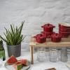 Plat à four 10 cm, set de 4, rouge, céramique, Staub