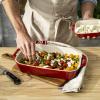 Plat à four, set de 3, rouge, céramique, Staub