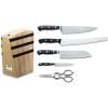 Couteaux de cuisine PREMIER PLUS avec bloc magnétique, set de 5, acier inoxydable, F.DICK
