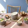 Bol 700 ml, set de 4, gris, céramique, Staub
