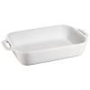 Plat à four 27 x 19 cm, blanc, céramique, Staub
