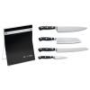 Couteaux de cuisine PREMIER PLUS avec support, set de 4, noir, acier inoxydable, F.DICK