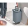 Poubelle GORECYCLE 30109 14 l, pour tri des déchets, gris, Joseph Joseph