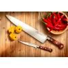 Couteau Santoku SAVEUR 18 cm, rivets en laiton, marron, Lion Sabatier
