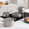 Batterie de cuisine CONVIVIO, set de 4 pc, avec couvercles, acier inoxydable, Alessi