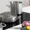 Batterie de cuisine CONVIVIO, set de 4 pc, avec couvercles, acier inoxydable, Alessi