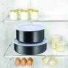 Batterie de cuisine INGENIO BLACK STONE L3998802, set de 8 pc, noir, aluminium, Tefal