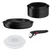 Batterie de cuisine INGENIO BLACK STONE L3998802, set de 8 pc, noir, aluminium, Tefal