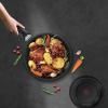 Batterie de cuisine INGENIO BLACK STONE L3998802, set de 8 pc, noir, aluminium, Tefal