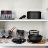Batterie de cuisine INGENIO BLACK STONE L3998802, set de 8 pc, noir, aluminium, Tefal