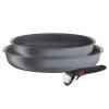 Ensemble de poêles INGENIO NATURAL FORCE 24 cm et 28 cm, set de 3 pc, antiadhésive, Tefal