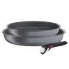 Ensemble de poêles INGENIO NATURAL FORCE 22 cm et 26 cm, set de 3 pc, antiadhésive, Tefal