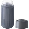 Mug de voyage 340 ml, gris, verre, Black+Blum