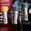 Mug de voyage 340 ml, olive, acier inoxydable, Black+Blum