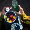 Bouteille d'eau 600 ml, olive, verre, Black+Blum