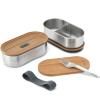 Lunchbox 1 l, gris, acier inoxydable, Black+Blum