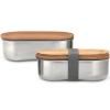 Lunchbox 1 l, gris, acier inoxydable, Black+Blum