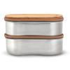 Lunchbox 1 l, gris, acier inoxydable, Black+Blum