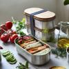 Lunchbox 1 l, gris, acier inoxydable, Black+Blum