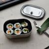 Lunchbox 600 ml, olive, acier inoxydable, Black+Blum