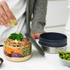 Lunchbox 750 ml, gris, verre, Black+Blum