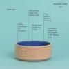 Gamelle pour chien PETWARE CANE 18 cm, cannelle/bleu, grès, Mason Cash