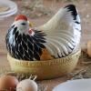 Bocal de rangement MOTHER HEN 21 cm, noir/blanc, grès, Mason Cash