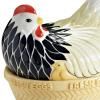 Bocal de rangement MOTHER HEN 21 cm, noir/blanc, grès, Mason Cash