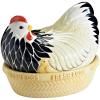 Bocal de rangement MOTHER HEN 21 cm, noir/blanc, grès, Mason Cash
