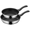 Ensemble de poêles DEVIL, set de 2 pc, argenté, acier inoxydable, WMF