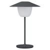 Lampe de table sans fil ANI MINI 21 cm, LED, gris magnétique, aluminium, Blomus
