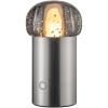 Lampe de table sans fil IRIS 18 cm, LED, argent, aluminium, Blomus