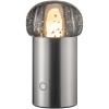 Lampe de table sans fil IRIS 18 cm, LED, argent, aluminium, Blomus