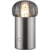 Lampe de table sans fil IRIS 18 cm, LED, argent, aluminium, Blomus