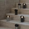 Lampe de table sans fil IRIS 18 cm, LED, gunmetal, aluminium, Blomus
