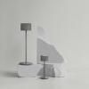 Lampe de table sans fil FAROL MINI 19,5 cm, LED, blanc, gris satélite, Blomus