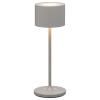 Lampe de table sans fil FAROL MINI 19,5 cm, LED, blanc, gris satélite, Blomus