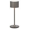 Lampe de table sans fil FAROL MINI 19,5 cm, LED, métal brûlé, aluminium, Blomus