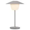 Lampe de table sans fil ANI MINI 21 cm, LED, gris satélite, aluminium, Blomus
