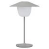 Lampe de table sans fil ANI MINI 21 cm, LED, gris satélite, aluminium, Blomus
